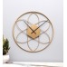 Round Stripes Gold Wall Clock